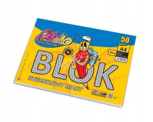 Blok rysunkowy A4 Pastello biały 50 kartek