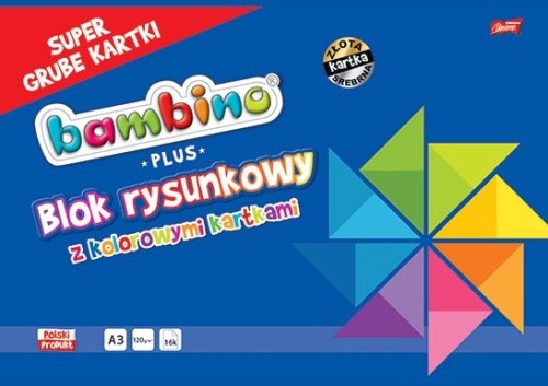 Blok rysunkowy A3 Bambino kolorowy