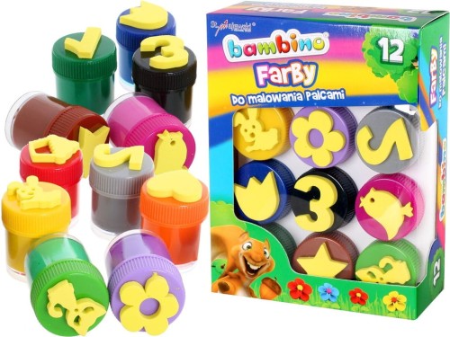 Farby do malowania palcami pieczątki Bambino 12k