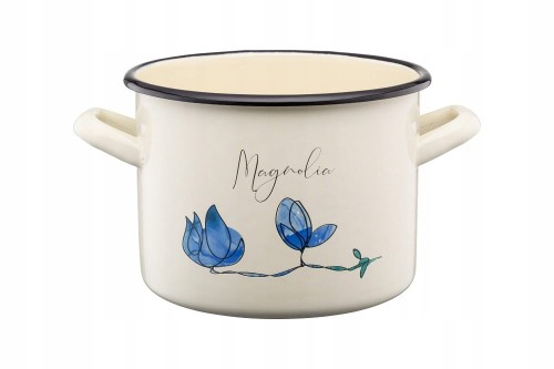 Garnek tradycyjny emaliowany Galicja Flores 16cm 2,4 l