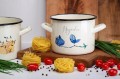 Garnek tradycyjny emaliowany Galicja Flores 16cm 2,4 l