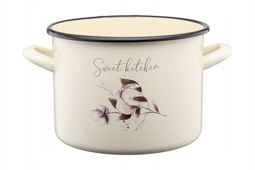 Garnek tradycyjny emaliowany Galicja Flores 20cm 4,4 l