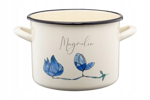 Garnek tradycyjny emaliowany Galicja Flores 20cm 4,4 l