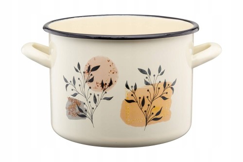Garnek tradycyjny emaliowany Galicja Flores 20cm 4,4 l