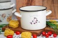 Garnek tradycyjny emaliowany Galicja Flores 22cm 6l