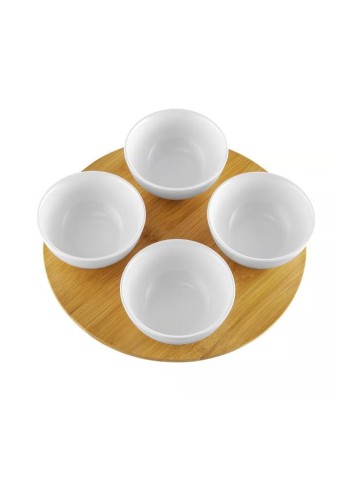 Komplet salaterek Ambition Natural koło