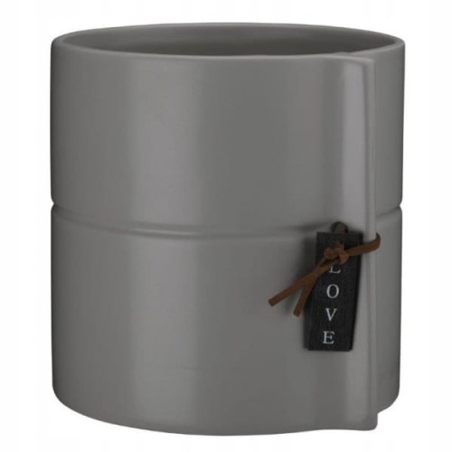 Osłonka Galicja Eliza 13x14,5cm ceramika szara