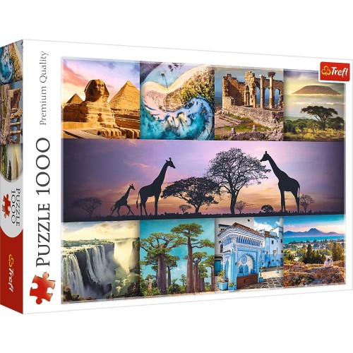 Puzzle Trefl 1 000 elementów Kolaż Afryka GXP-910512