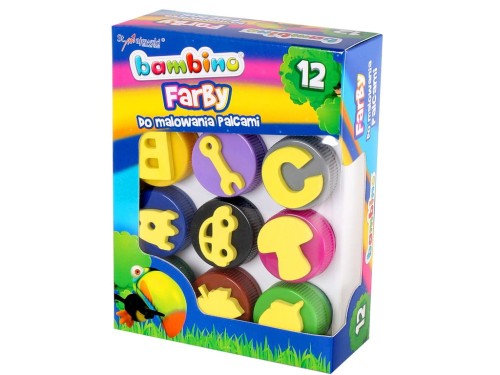 Farby do malowania palcami Bambino 12 szt. x 15 ml
