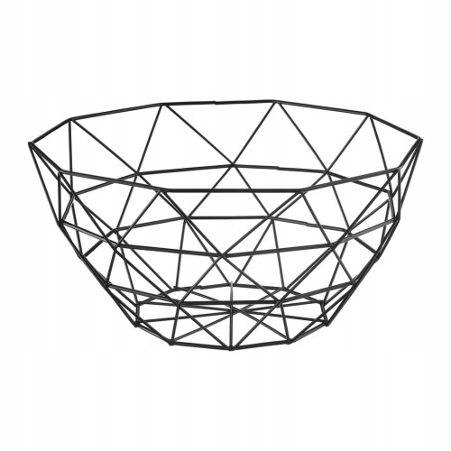 Kosz dekoracyjny; na owoce Ambition czarny 27cm