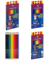 Kredki ołówkowe, trójkątne Astra 12 kolorów FC Barcelona