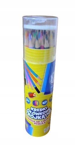 ASTRA KREDKI OŁÓWKOWE TRÓJKĄTNE + TEMPERÓWKA 24szt