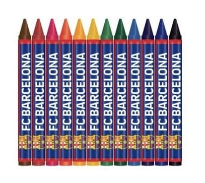 Kredki świecowe okrągłe Astra FC Barcelona 12 kolorów