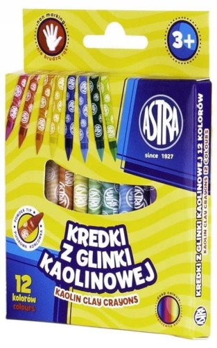 ASTRA KREDKI GRAFIONOWE z glinki kaolinowej, 12 kolorów