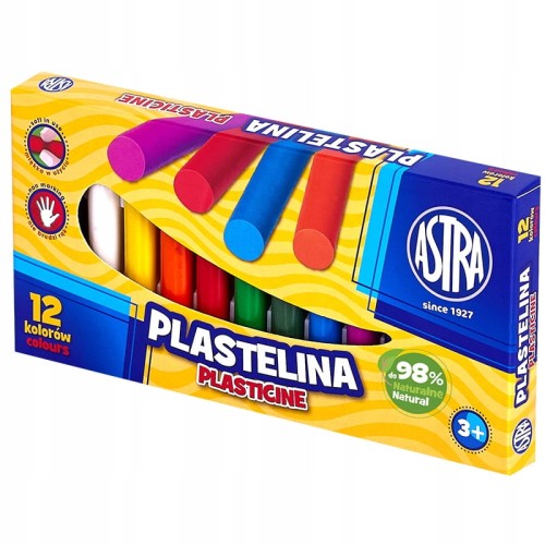Plastelina Astra okrągła 12 kolorów