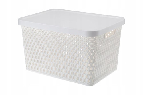 Kosz Galicja Orion z pokrywką 18l biały