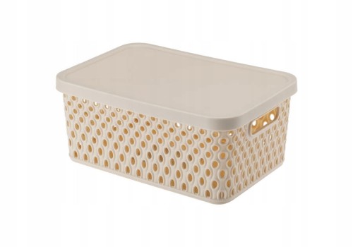 Kosz Galicja Orion z pokrywką 4,5l beżowy