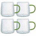 Szklanki MG Home DECO 350 ml 4 szt. zielony uchwyt