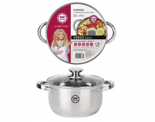 Garnek stalowy MG home Versa Daily 18cm 2,5 l