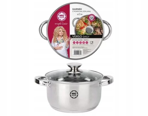 Garnek stalowy MG Home Verso Daily 22cm 4,5 l