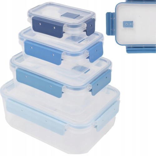 Pojemniki na żywność MG Home Misto 4 sztuki, prostokąt