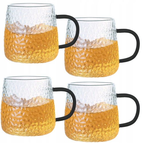 Szklanki MG Home Deco 350ml czarne 4 szt.