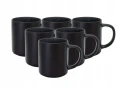 Kubki kamionka 6 sztuk 400ml MG Home Artena czarne