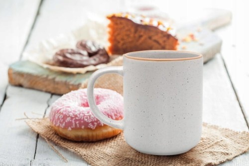 Kubki kamionka 6 sztuk 400ml MG Home Artena białe