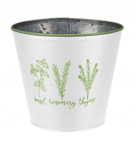 Osłonka Verdenia Siciliana 12 cm metal biały