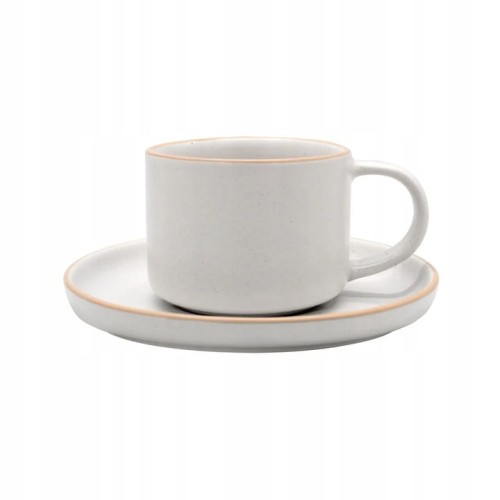 Filiżanki MG Home Artena kamionka 220 ml 4 szt. białe