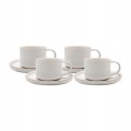 Filiżanki MG Home Artena kamionka 220 ml 4 szt. białe
