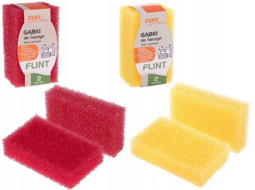 GĄBKI DO NACZYŃ RAVI FLINT 2szt mix kolor