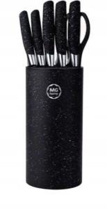 Noże kuchenne w bloku MG Home Marble 7 elementów