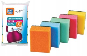 Gąbki, zmywak do naczyń Ravi EXTRA 5 sztuk mix kolor