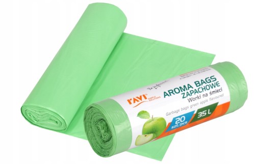 RAVI WORKI NA ŚMIECI 35L ZAPACHOWE JABŁKO 20SZT