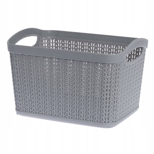 Kosz uniwersalny tworzywo sztuczne Galicja Willow 6,6l szary jasny