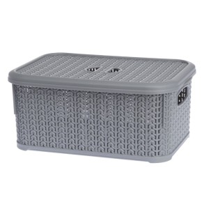 Koszyk z pokrywką Galicja Willow 6l szary