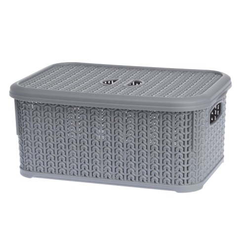 Koszyk z pokrywką Galicja Willow 6l szary