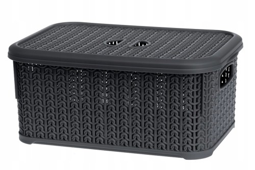 Koszyk z pokrywką Galicja Willow 6l antracyt