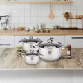 Zestaw garnków STALOWYCH MG Home LAURO 6 elementów