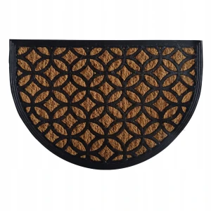 Wycieraczka gumowo kokosowa Verdenia Fred 60x40cm półokrągła wzór 7