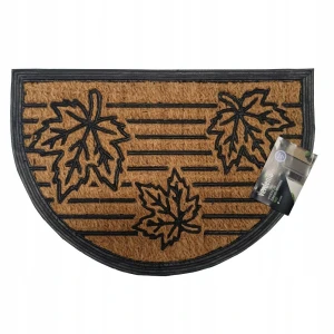 Wycieraczka gumowo kokosowa Verdenia Fred 60x40cm półokrągła wzór 8