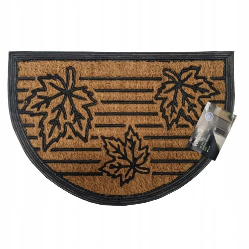 Wycieraczka gumowo kokosowa Verdenia Fred 60x40cm półokrągła wzór 8